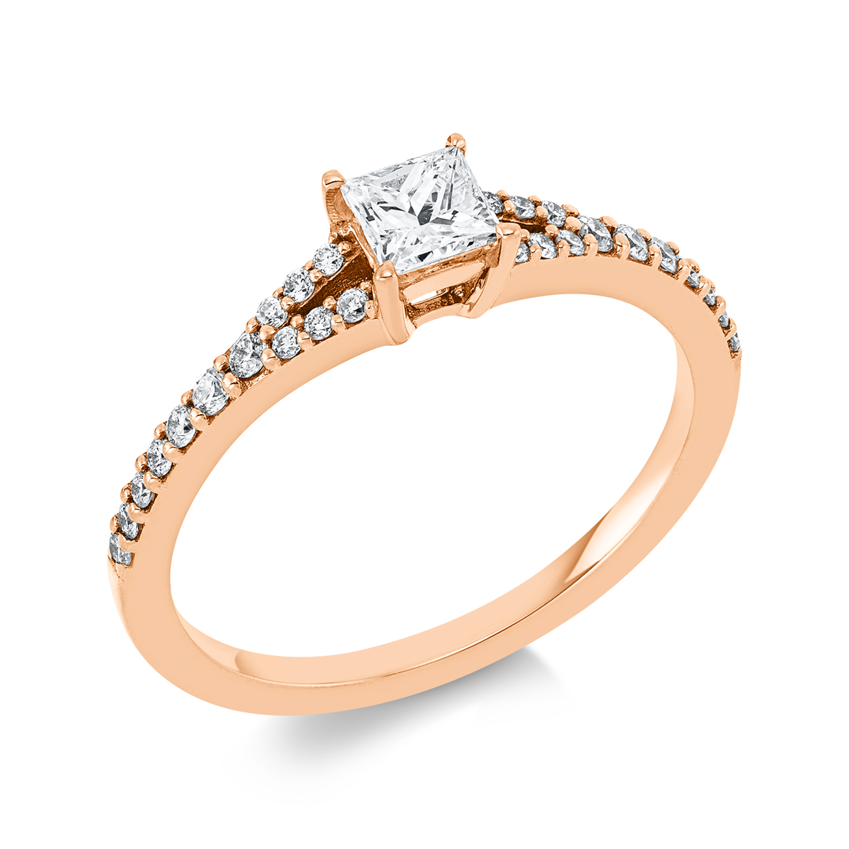 Ring 4er-Krappe 18 kt RG