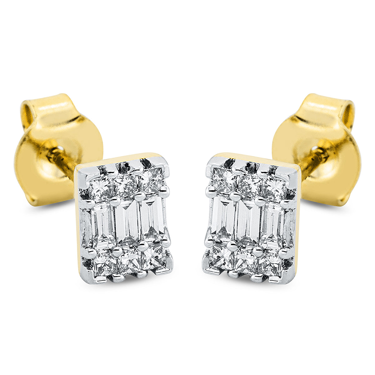 Ohrstecker 18 kt GG+WG