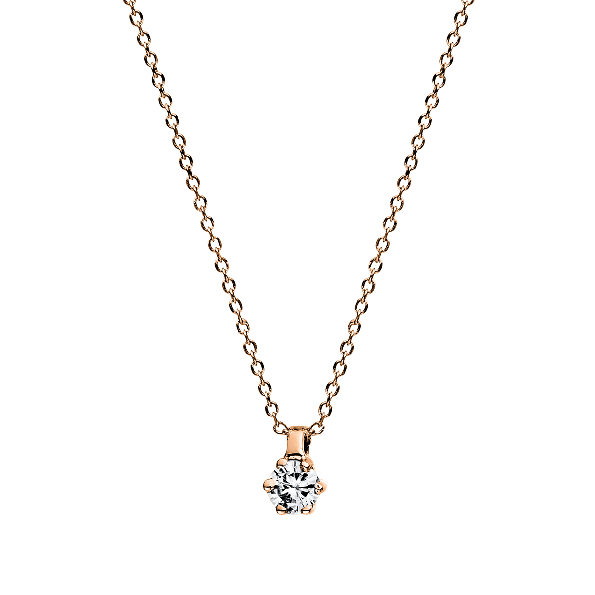 Collier 6er-Krappe 14 kt RG