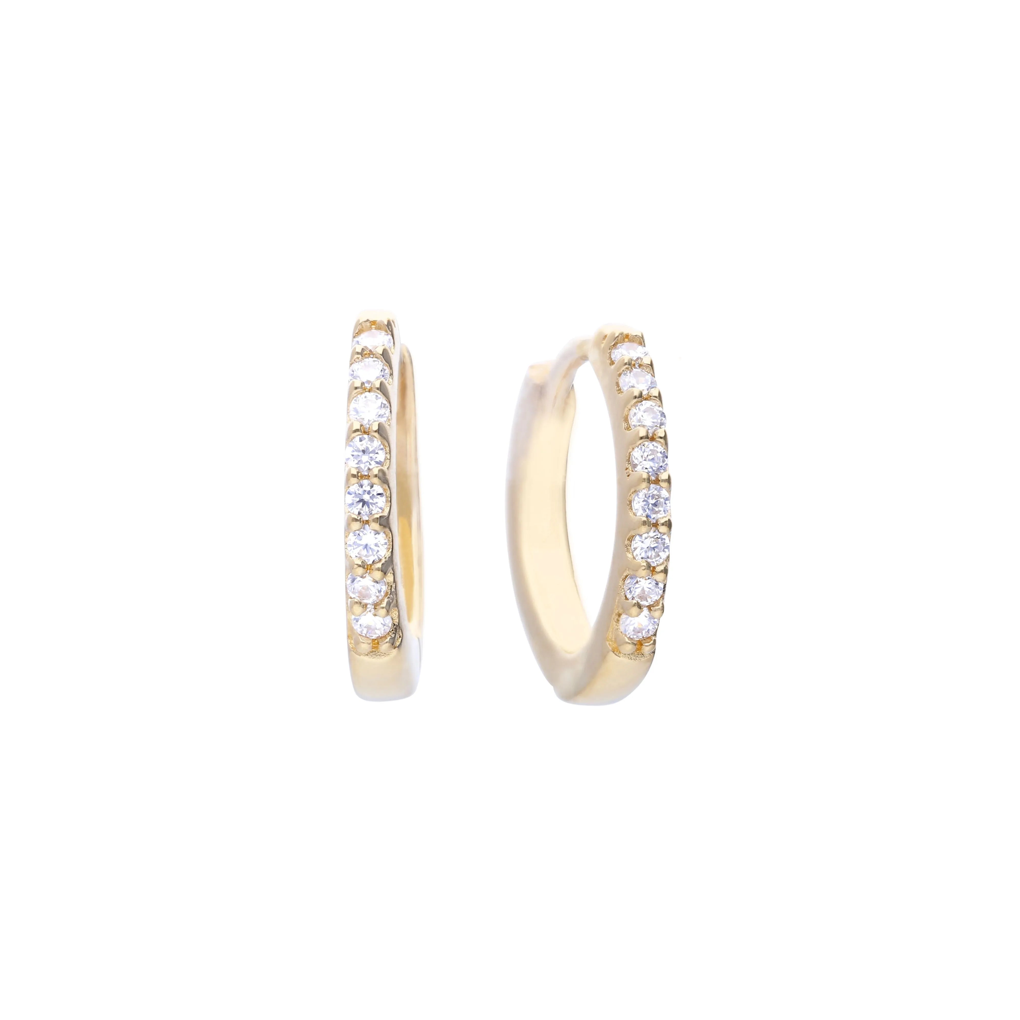 Diamonfire Klassische Creole gelbgold mit Zirkonia