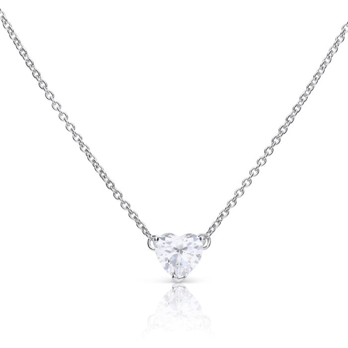 Diamonfire Herz-Collier Silber mit weißen Zirkonia