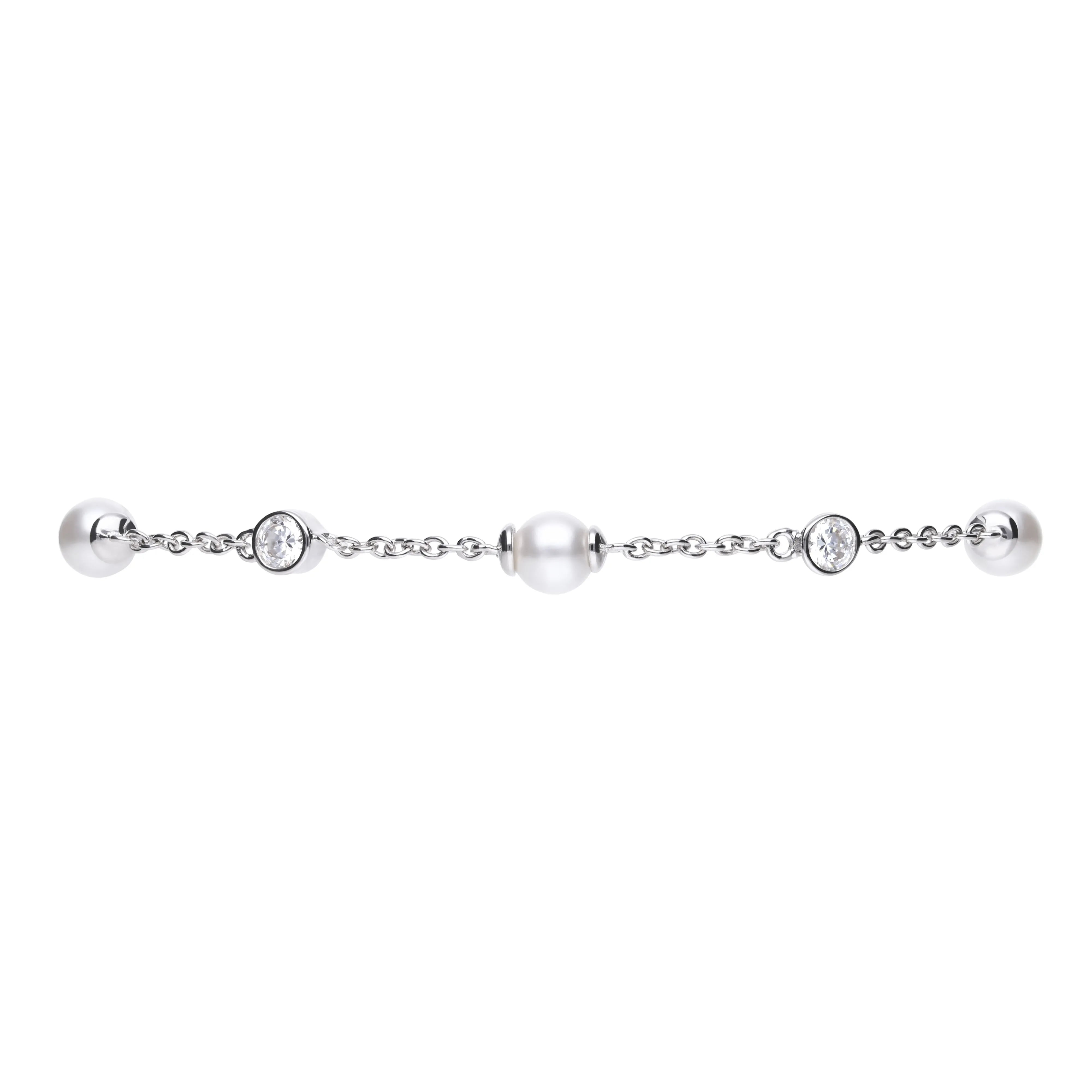 Diamonfire Perl-Armkette Silber 925 mit Zirkonia
