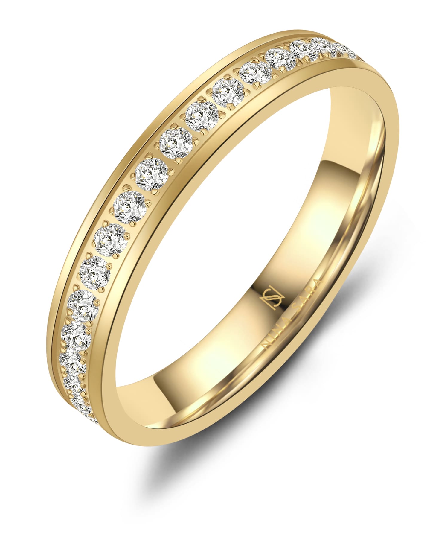 Memoirering Edelstahl mit Gelbgold