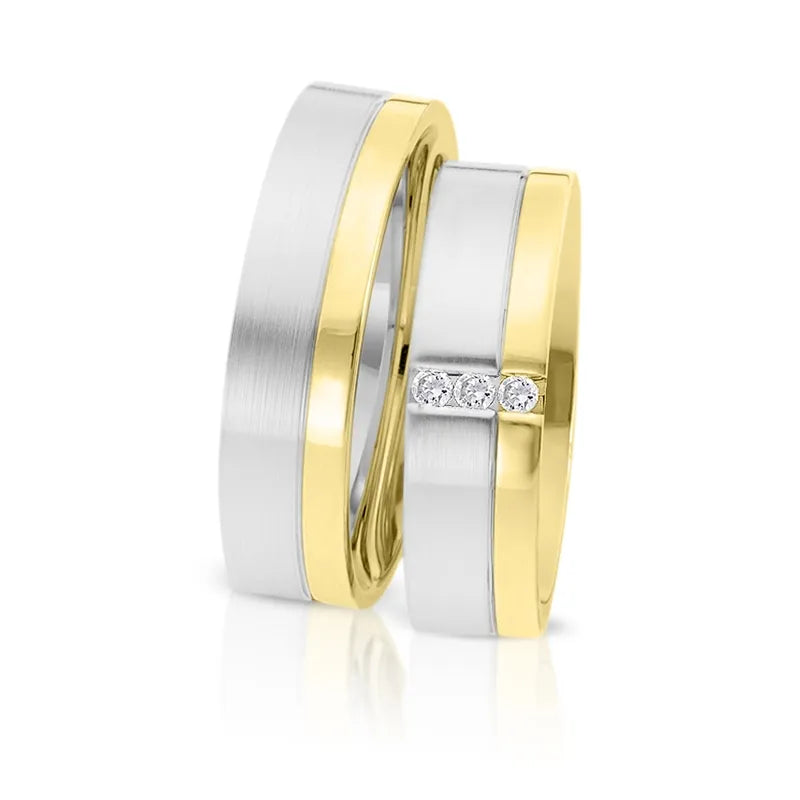 Trauringe Weißgold & Gelbgold