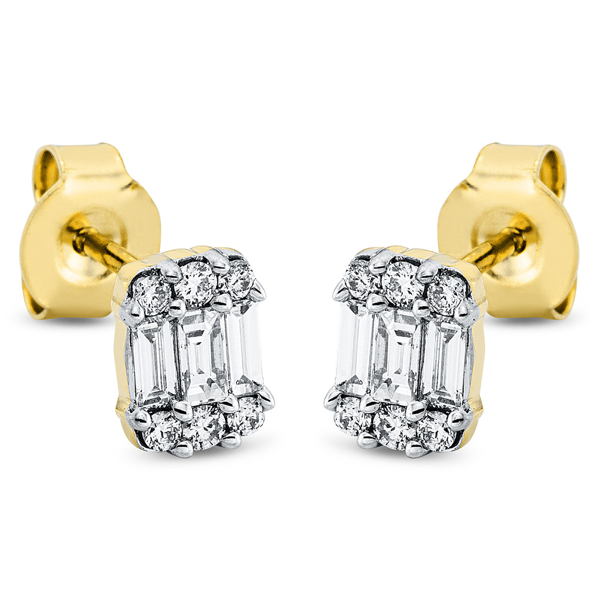 Ohrstecker 18 kt GG+WG