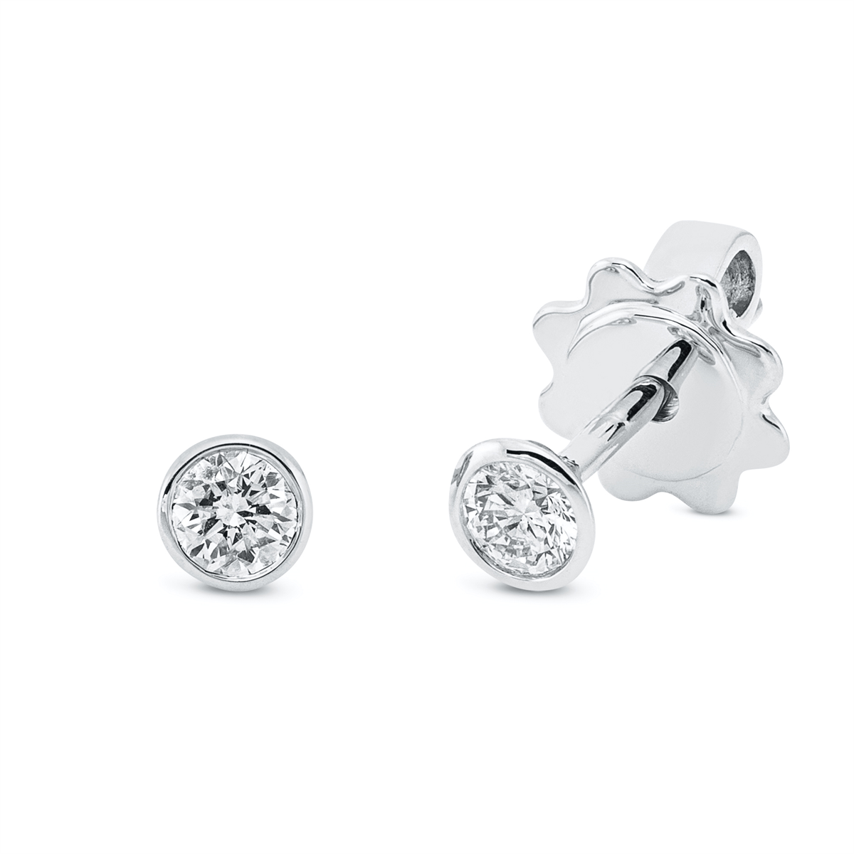 Ohrstecker Zarge 18 kt WG