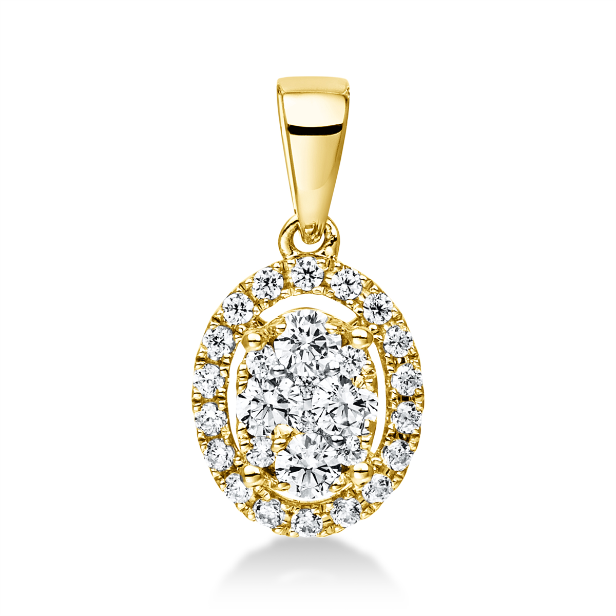 Anhänger 18 kt GG Oval, mit Öse