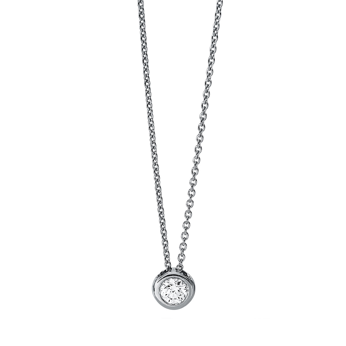 Collier Zarge 18 kt WG, mit ZÖ 42 cm