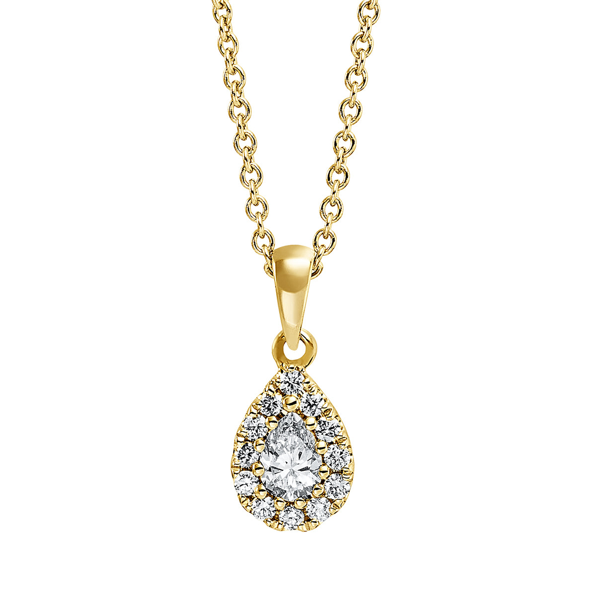 Collier 18 kt GG Tropfen, mit ZÖ 42 cm