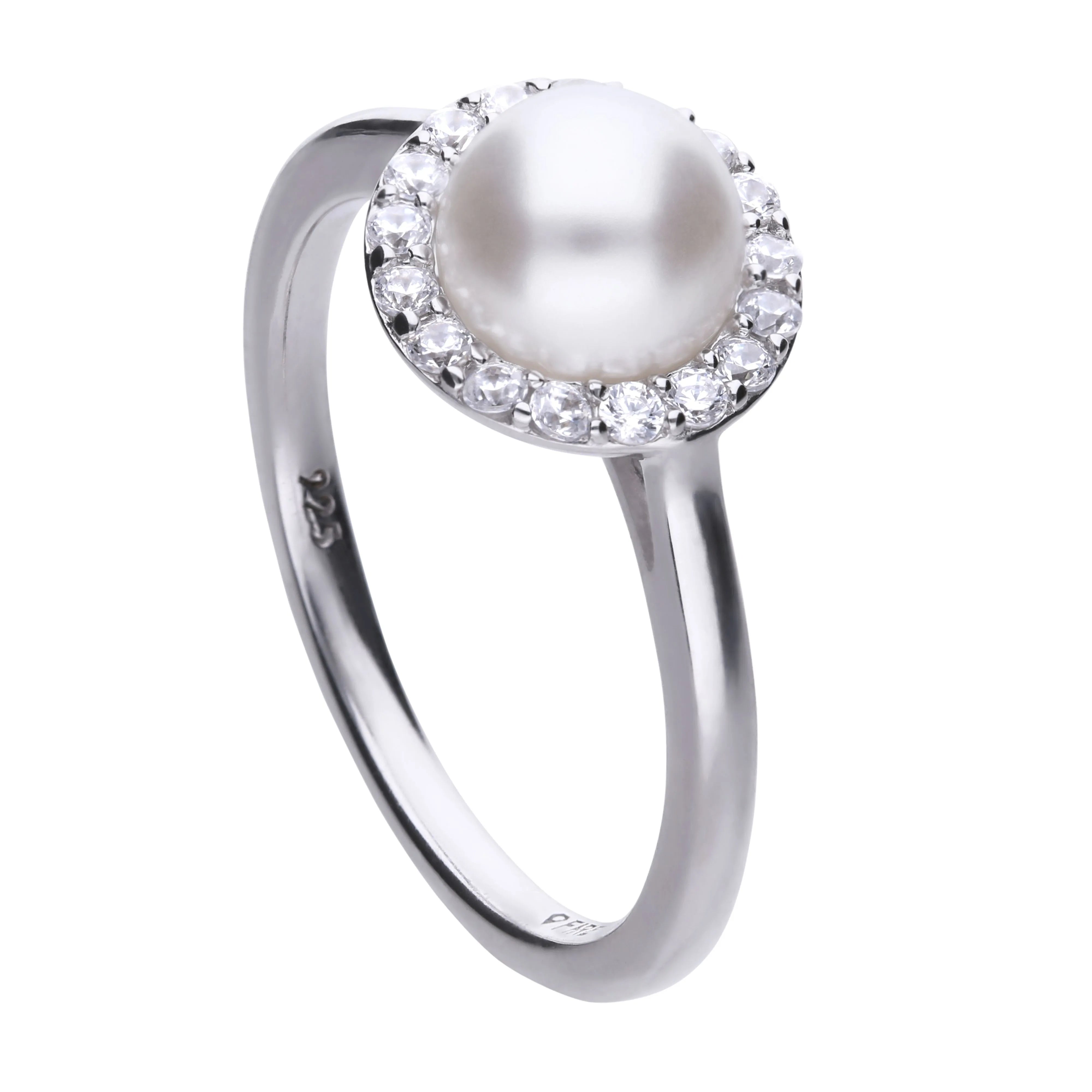 Diamonfire Perl-Ring Silber 925 mit Muschelkernperle