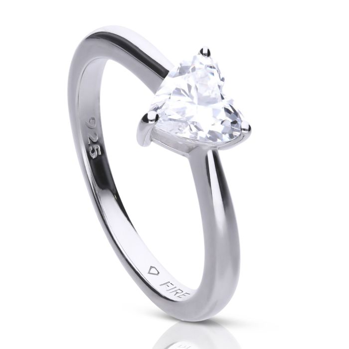 Diamonfire Herz-Ring Silber