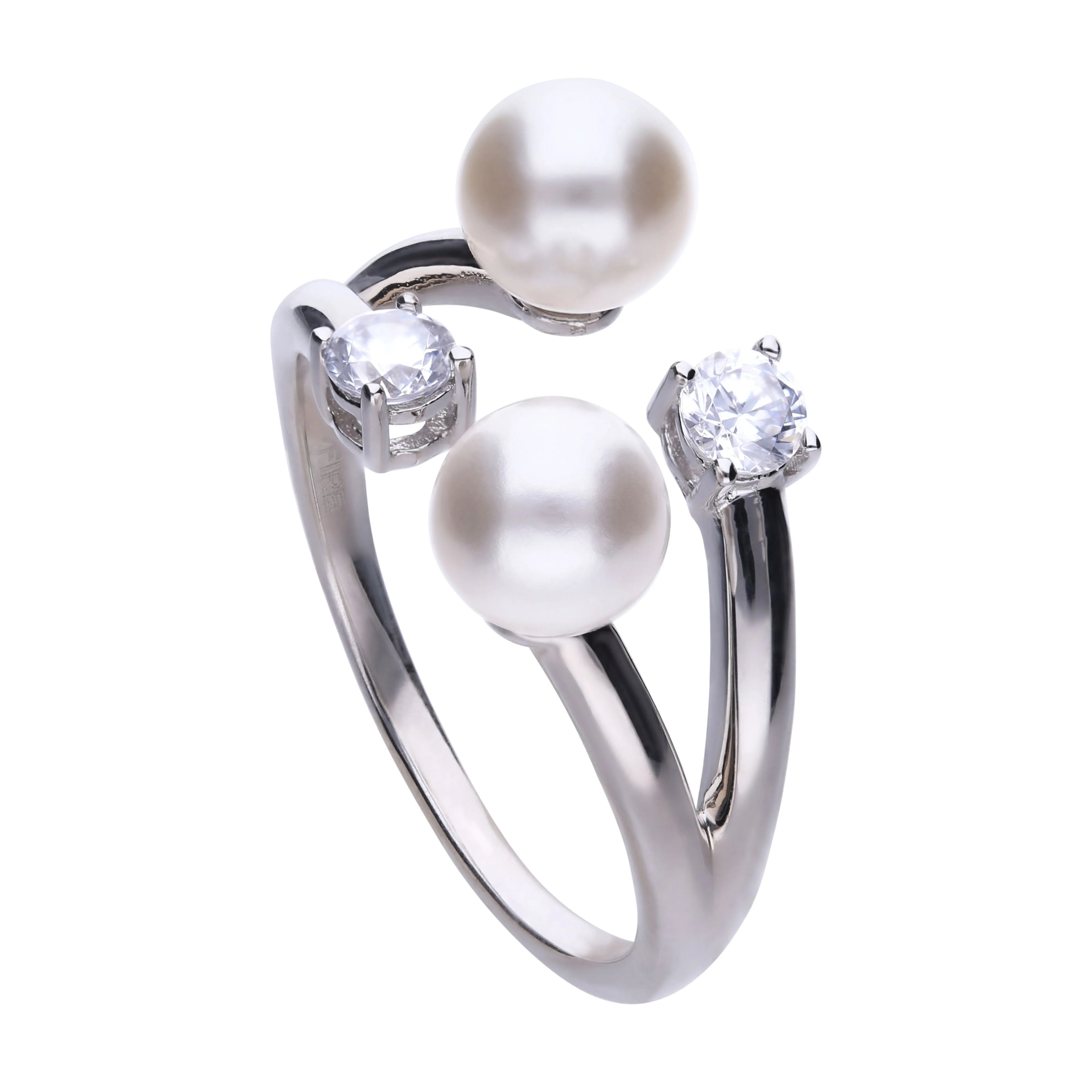 Diamonfire Ring Silber 925 mit Muschelkernperle