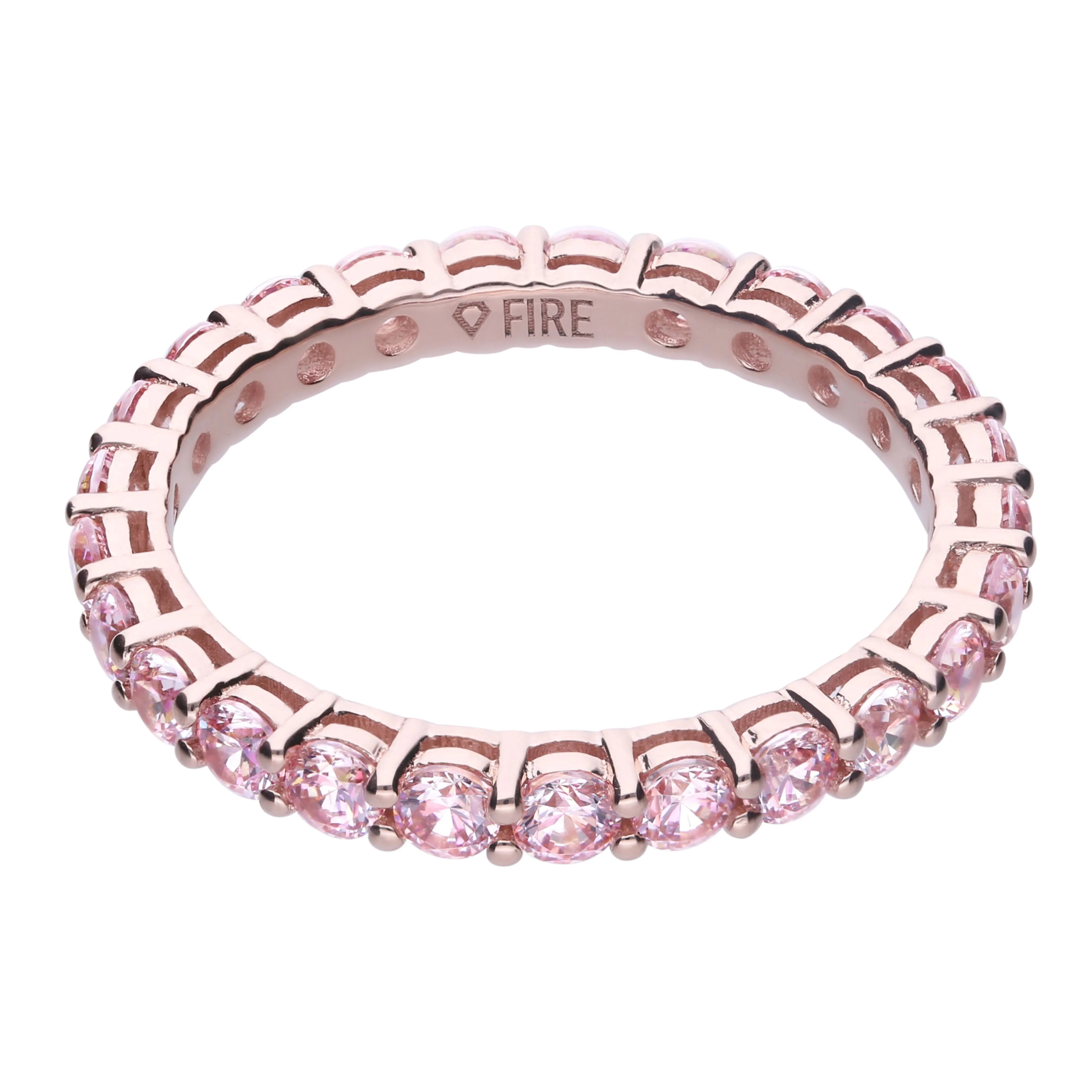 Diamonfire Memory-Ring rosegold mit morganite Zirkonia