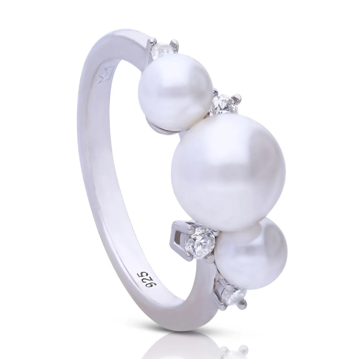 Perl-Ring silber 