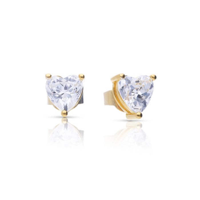 Diamonfire Ohrstecker Herz Gelbgold