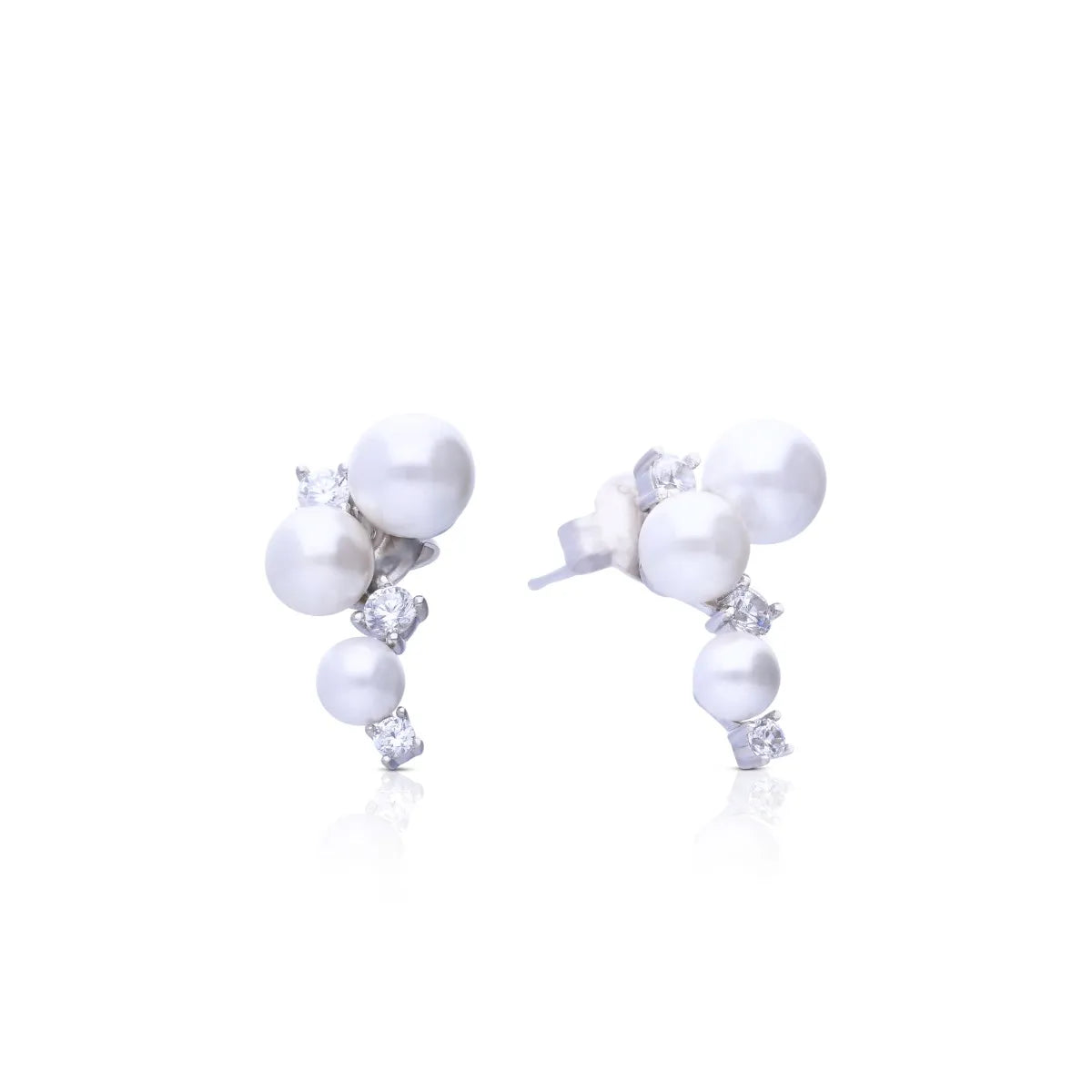 Diamonfire Perl-Ohrstecker Silber 925 mit Muschelkernperlen
