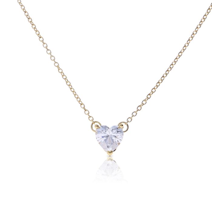 Diamonfire Herz-Collier Gelbgold mit weißen Zirkonia