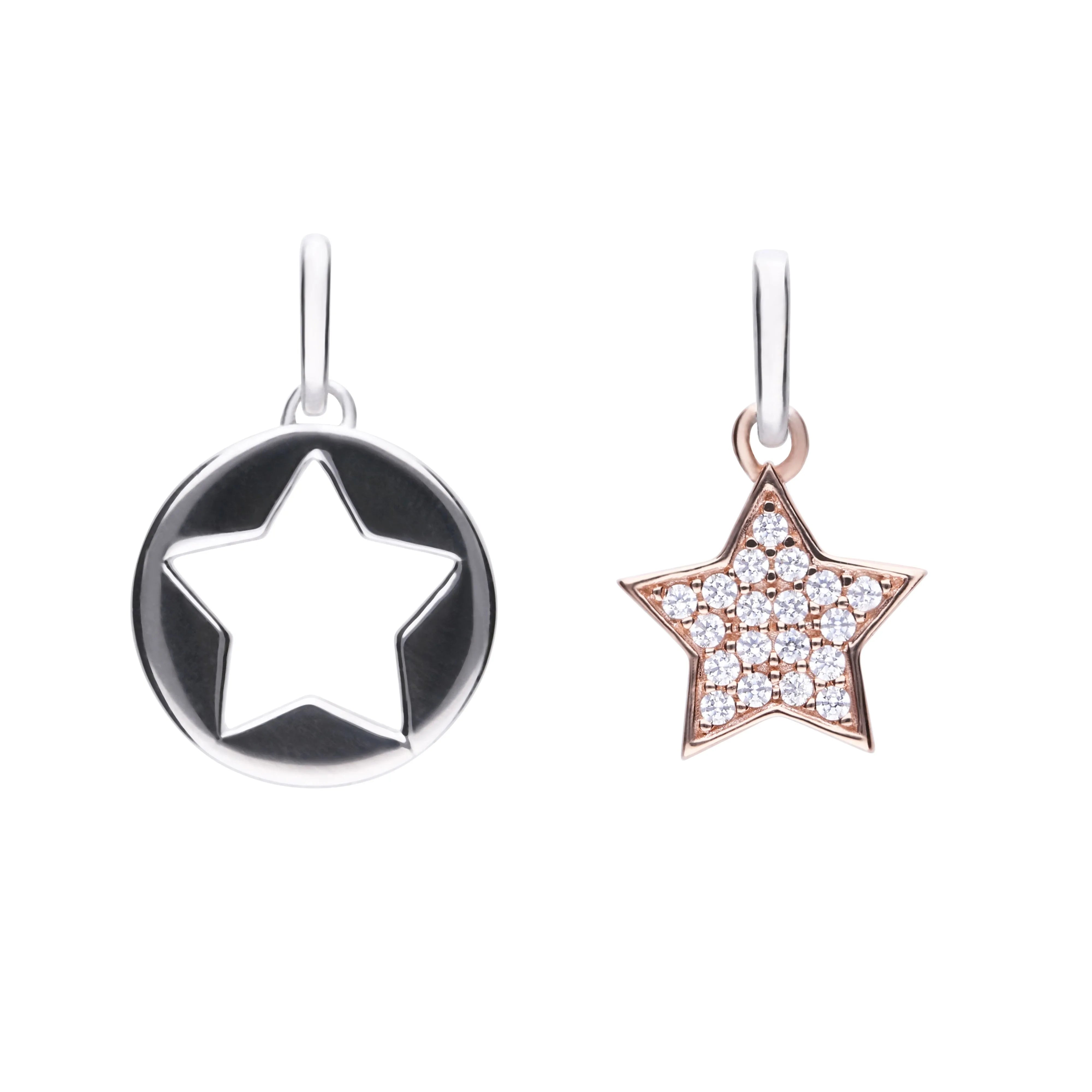 Diamonfire zweiteiliger Stern-Anhänger Roségold & Silber 925