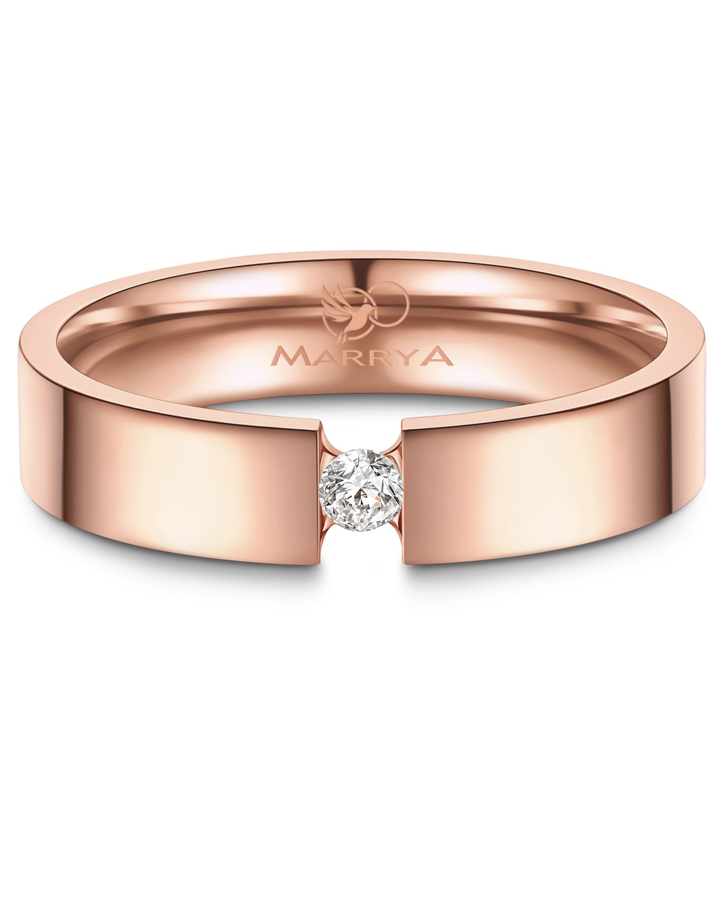 Partnerringe Edelstahl mit Roségold